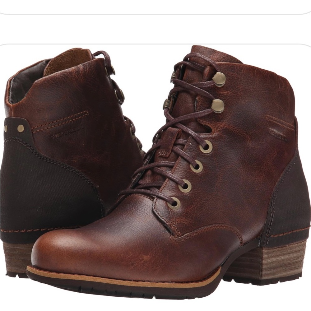 Merrell Shiloh Leather Boots sz 10 distressed in excellent condition!
